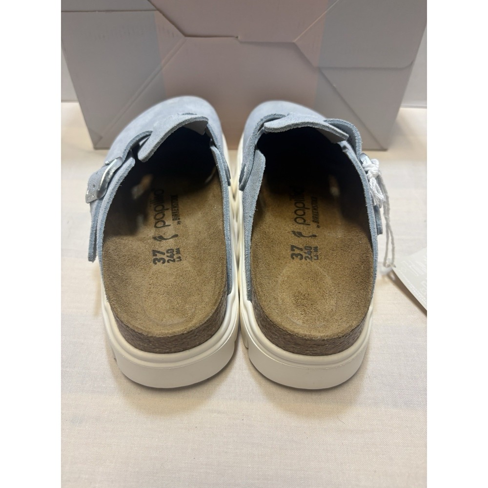 NEW Papillio Birkenstock Boston Pap Chunky In Baby Blue Womens Size US 6 EU 37 - Picture 4 of 10